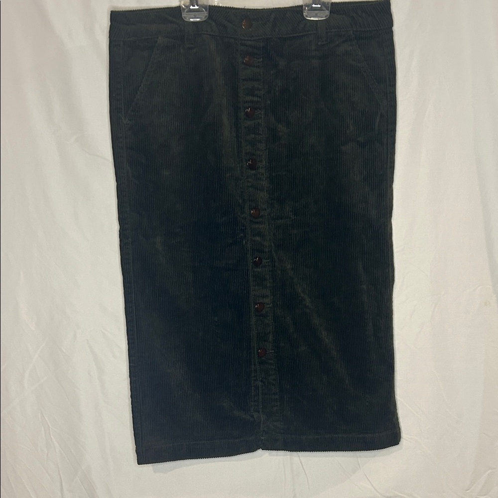 d. jeans Olive Corduroy Pencil Skirt